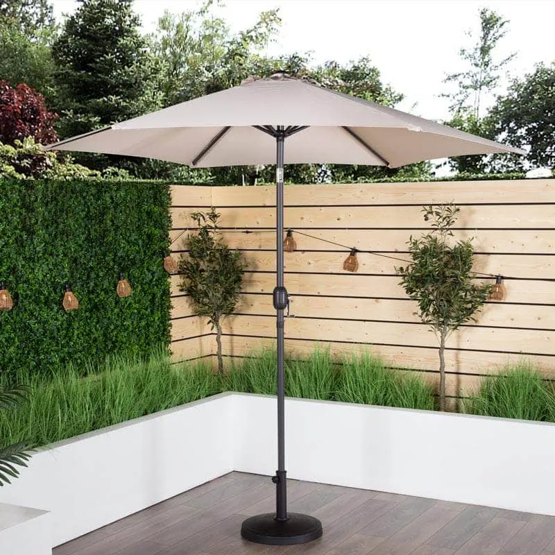 Weatherking Crank & Tilt Parasol  2.7m - Light Taupe