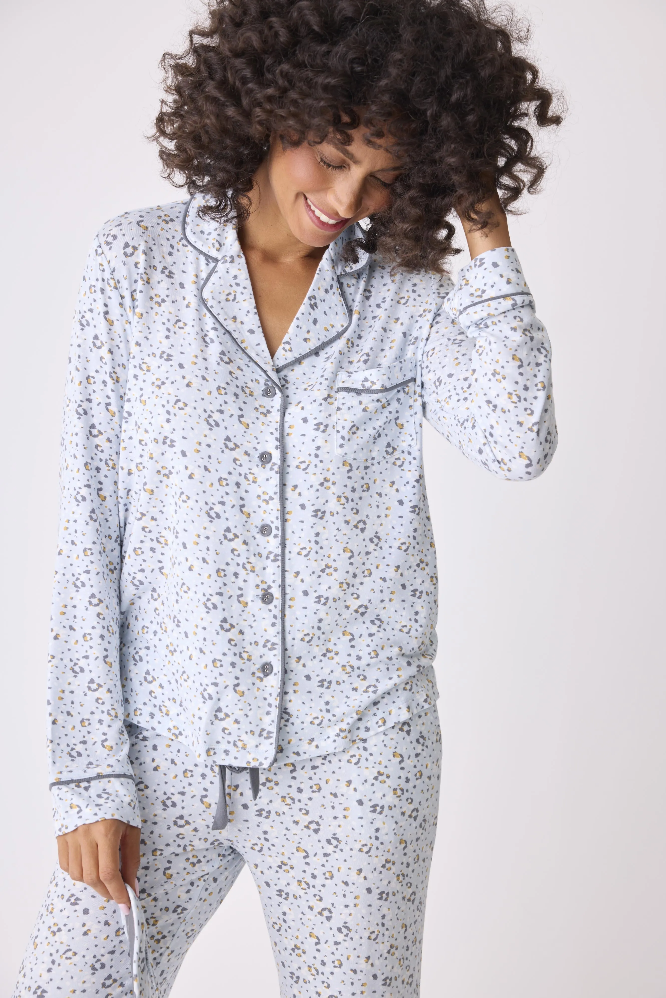 Wild Dreams Modal Floral Leopard PJ Set