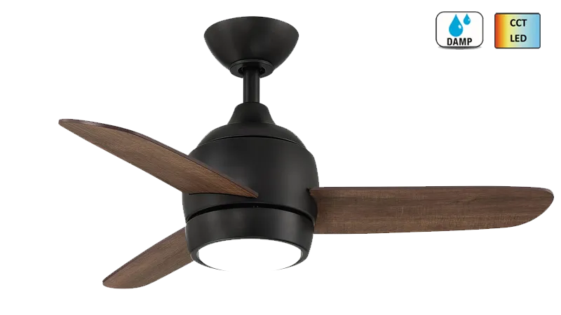 Wind River WR2008MB The Mini 36" Indoor Outdoor Ceiling Fan in Matte Black