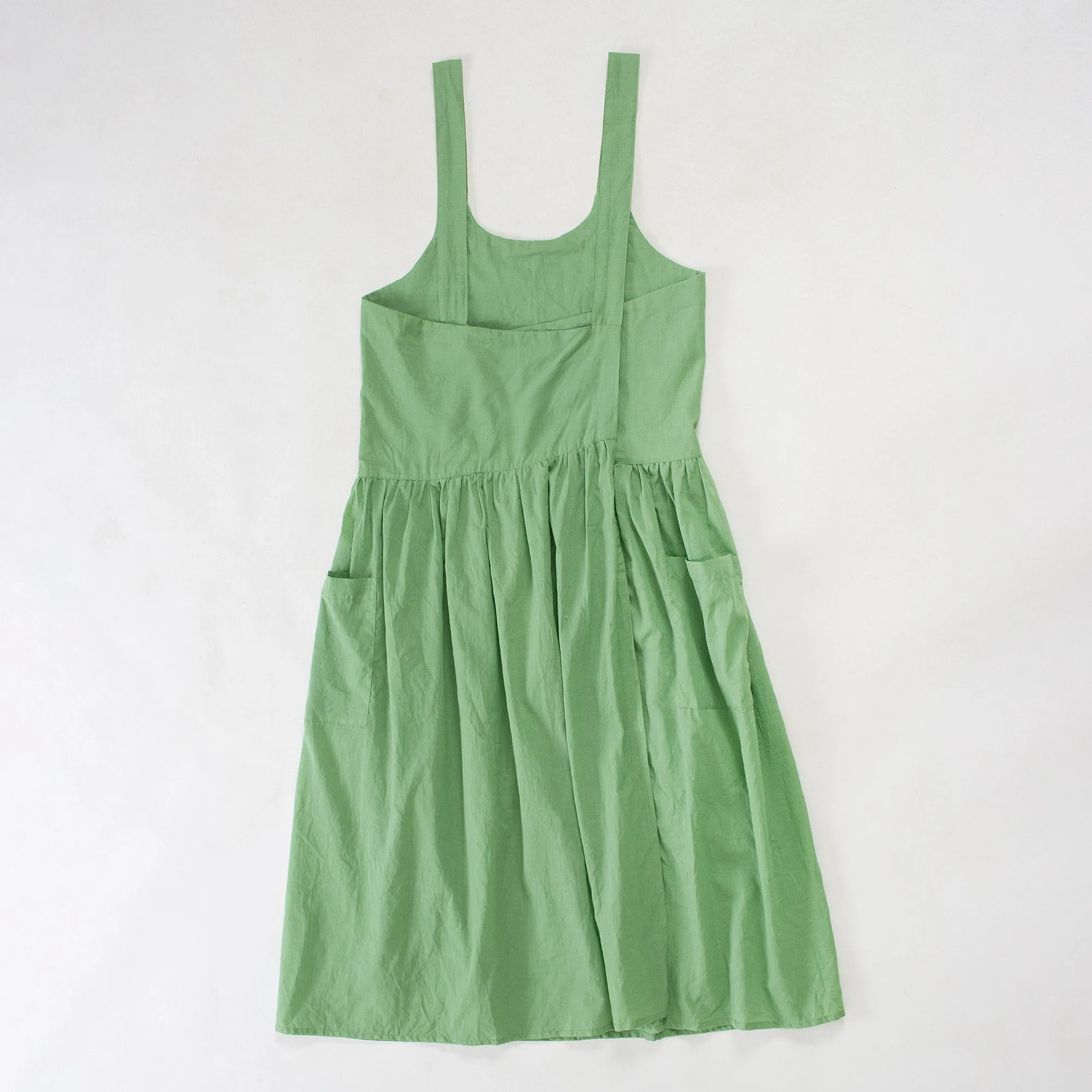 Women's Kitchen Apron & Gardening Green Cotton Apron