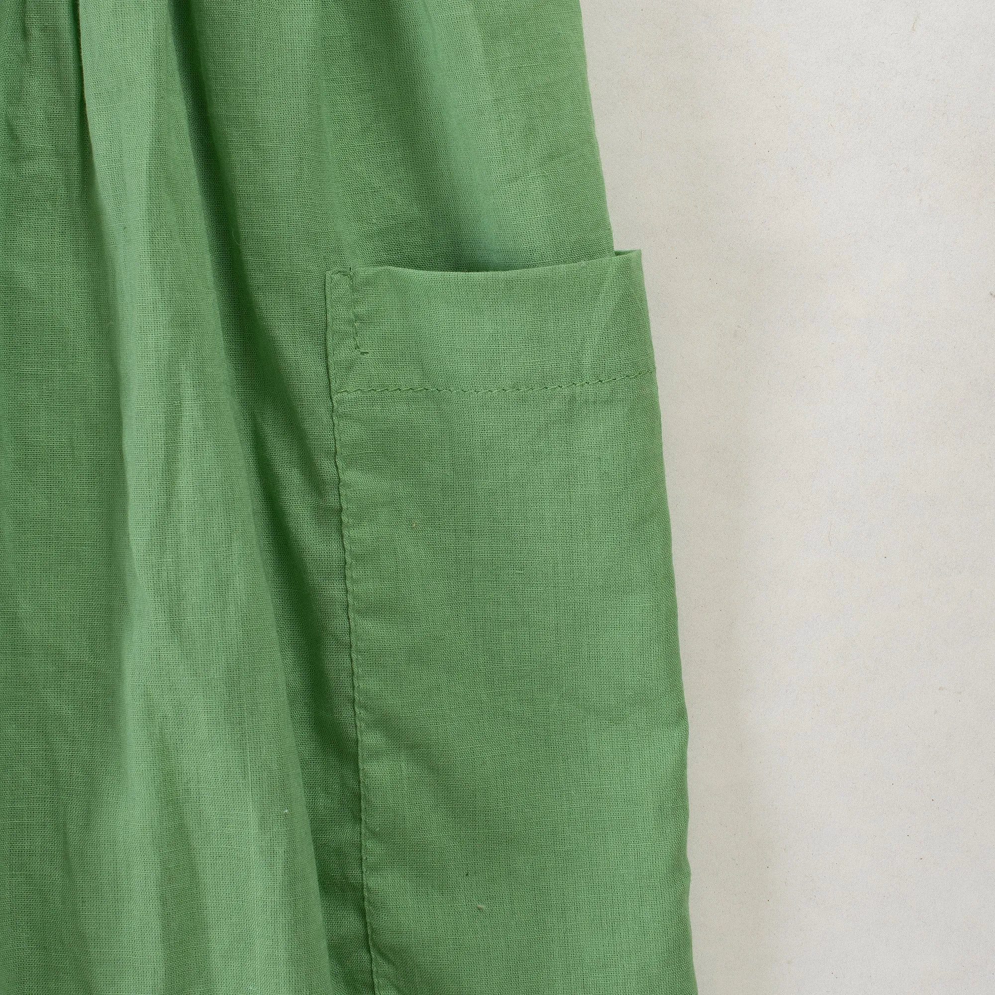 Women's Kitchen Apron & Gardening Green Cotton Apron