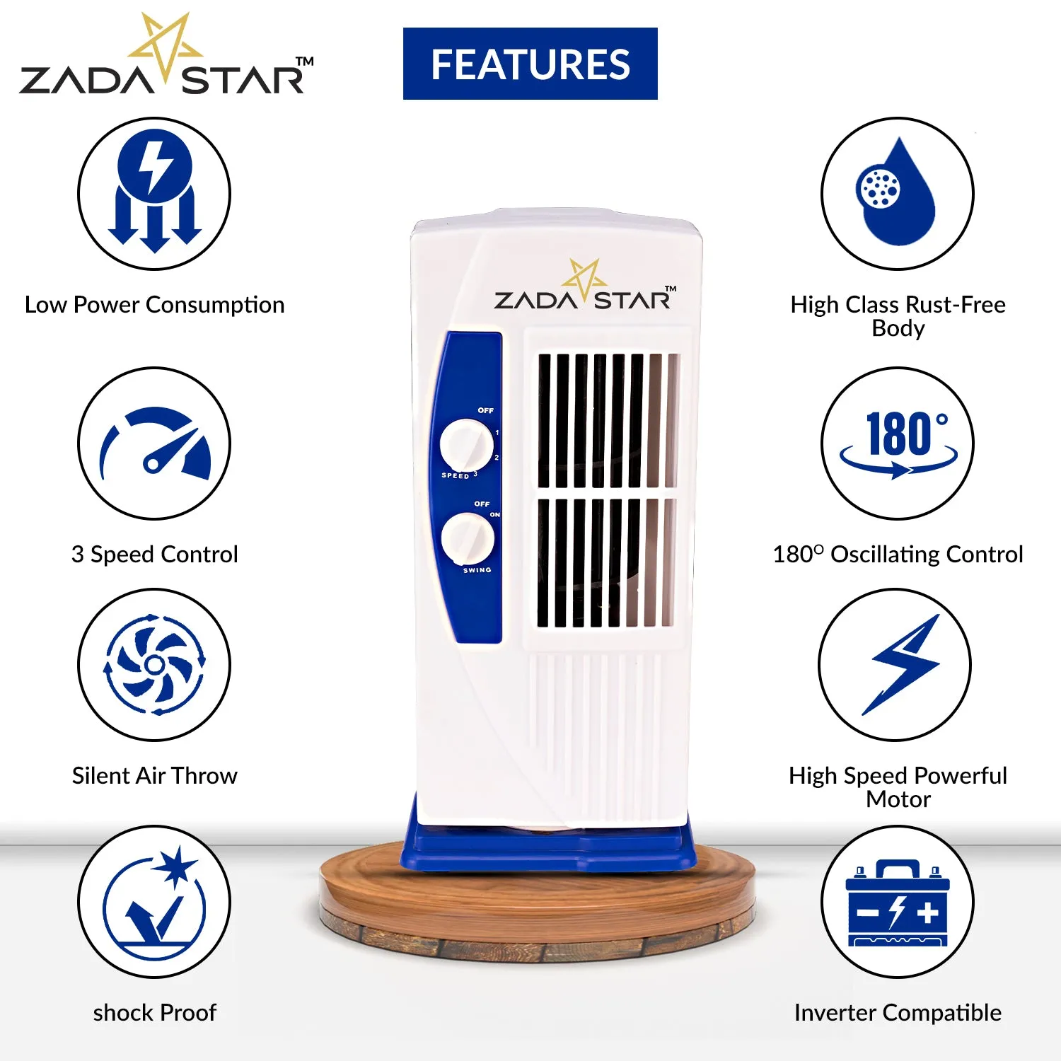 ZADASTAR ZS PERSONAL TOWER FAN