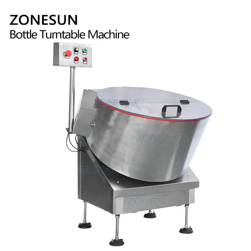 ZS-LP750 Automatic Small Round Rotary Plastic Essential Oil Bottle Unscrambler Sorting Turntable Feeding Machine