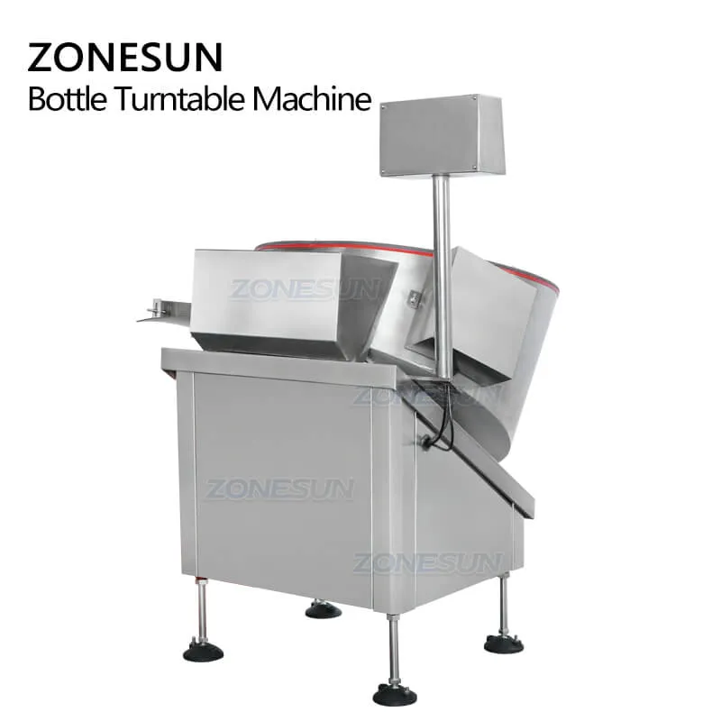 ZS-LP750 Automatic Small Round Rotary Plastic Essential Oil Bottle Unscrambler Sorting Turntable Feeding Machine